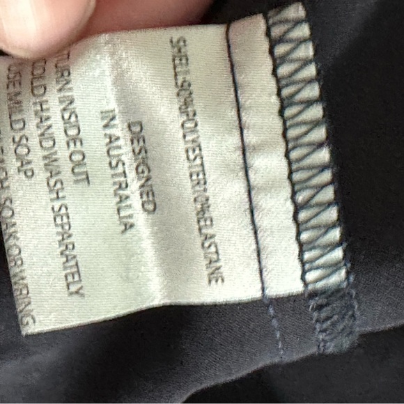 Shona Jay Giselle Navy Military High Neck Sleeveless Asymmetric Hem Gold Button - Picture 9 of 9